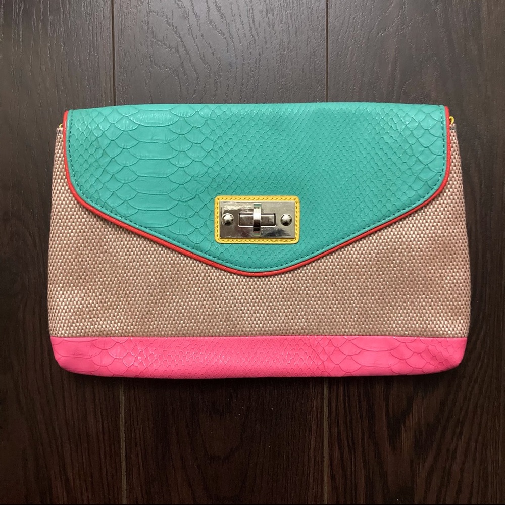 Apt 9 Multicolor Snakeskin Clutch Purse